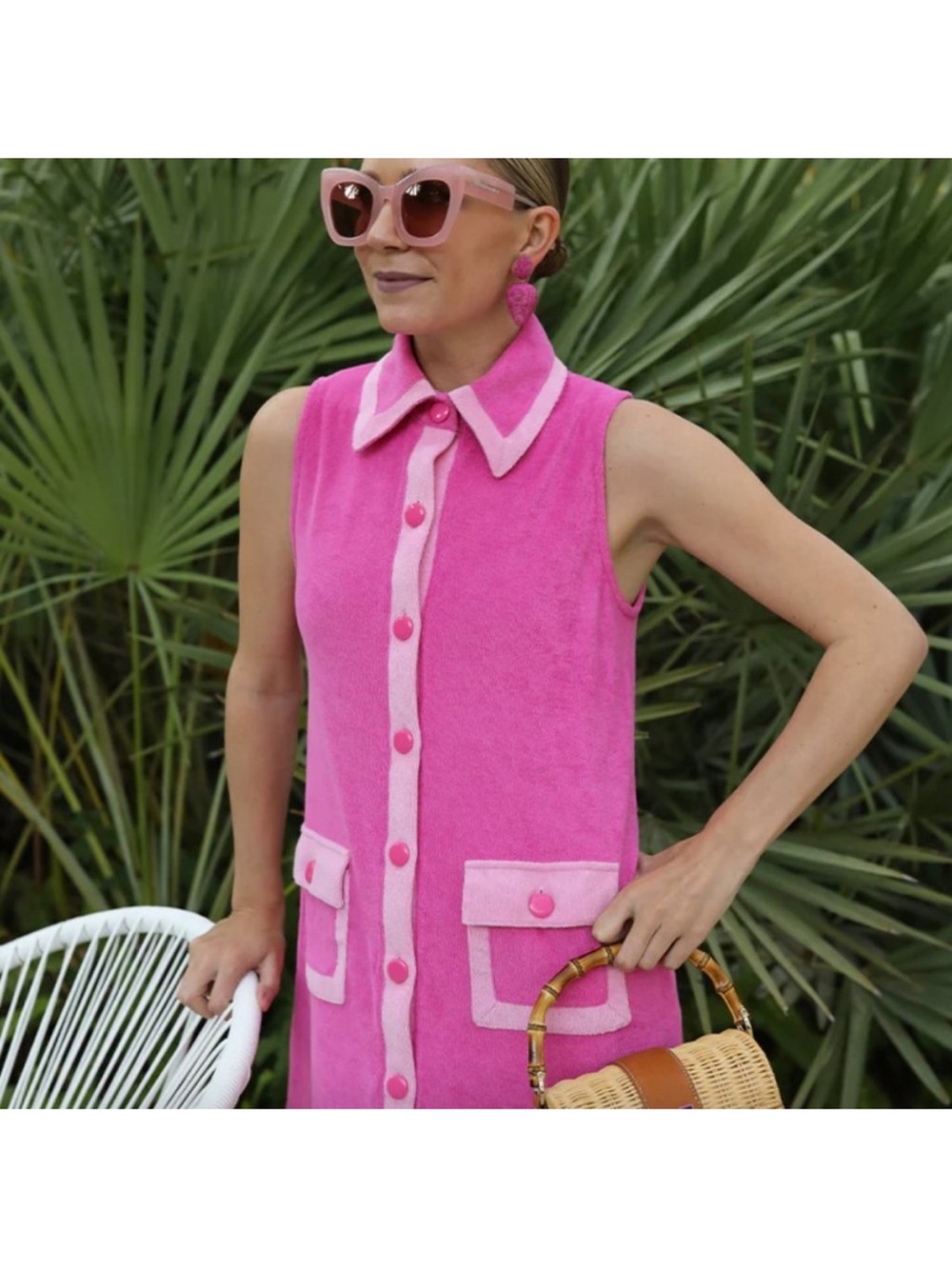 Atlantic Pacific ×‎ Lake Darcy Dress Terry Pink Lychee Size XXL *